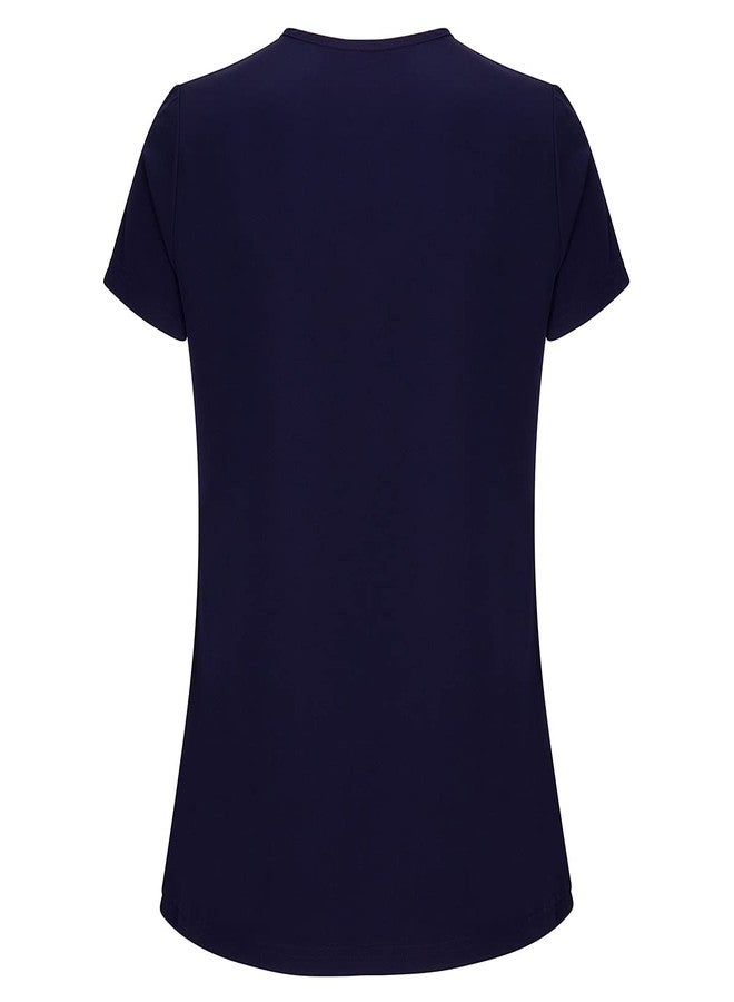 ناتشورال يونيفورمز طقم ملابس نسائية من Natural Uniforms، بلوزة بياقة على شكل حرف V وبنطال كارجو (أزرق داكن حقيقي، مقاس صغير جدًا) - Image 3